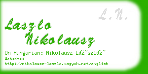 laszlo nikolausz business card